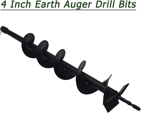4 Inch Earth Auger Drill Bits for Planting, 4 x 31.5 Gasoline Engine Auger Post Hole Digger Drill Bits, Bulb Planter Tool with 3/4 Shaft in Saudi Arabia