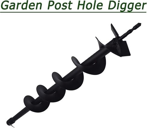 4 Inch Earth Auger Drill Bits for Planting, 4 x 31.5 Gasoline Engine Auger Post Hole Digger Drill Bits, Bulb Planter Tool with 3/4 Shaft in Saudi Arabia