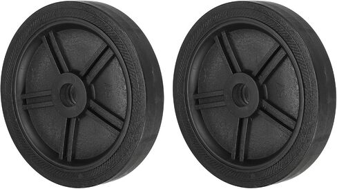 PATIKIL 4" Air Compressor Wheels, 2 Pcs Universal Air Compressor Wheel Replacement Parts with 0.5" Dia. Hole for Easy Mobility, Beige in Saudi Arabia