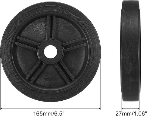 PATIKIL 4" Air Compressor Wheels, 2 Pcs Universal Air Compressor Wheel Replacement Parts with 0.5" Dia. Hole for Easy Mobility, Beige in Saudi Arabia