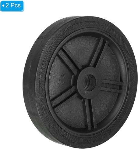 PATIKIL 4" Air Compressor Wheels, 2 Pcs Universal Air Compressor Wheel Replacement Parts with 0.5" Dia. Hole for Easy Mobility, Beige in Saudi Arabia