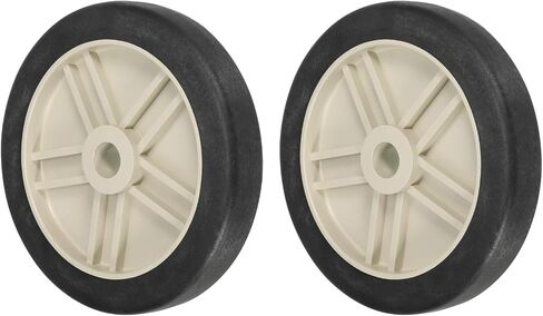 PATIKIL 4" Air Compressor Wheels, 2 Pcs Universal Air Compressor Wheel Replacement Parts with 0.5" Dia. Hole for Easy Mobility, Beige in Saudi Arabia