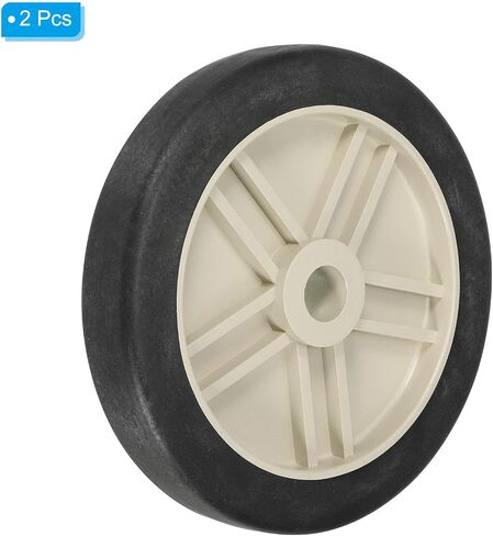 PATIKIL 4" Air Compressor Wheels, 2 Pcs Universal Air Compressor Wheel Replacement Parts with 0.5" Dia. Hole for Easy Mobility, Beige in Saudi Arabia
