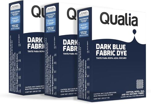 Qualia All Purpose Powder Fabric Dye, Easy to Use Dye for Natural Fabrics: Cotton, Wool, Silk, Wood, & Linen, Ultra Concentrated Colors, Color Mix, 16 Pack in Saudi Arabia
