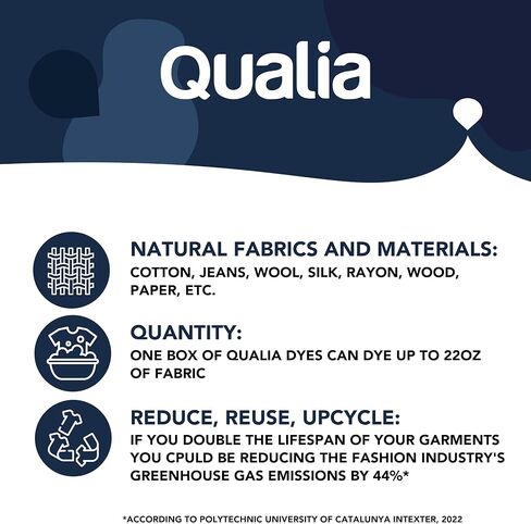 Qualia All Purpose Powder Fabric Dye, Easy to Use Dye for Natural Fabrics: Cotton, Wool, Silk, Wood, & Linen, Ultra Concentrated Colors, Color Mix, 16 Pack in Saudi Arabia