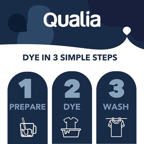 Qualia All Purpose Powder Fabric Dye, Easy to Use Dye for Natural Fabrics: Cotton, Wool, Silk, Wood, & Linen, Ultra Concentrated Colors, Color Mix, 16 Pack in Saudi Arabia