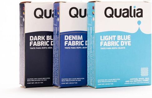 Qualia All Purpose Powder Fabric Dye, Easy to Use Dye for Natural Fabrics: Cotton, Wool, Silk, Wood, & Linen, Ultra Concentrated Colors, Color Mix, 16 Pack in Saudi Arabia