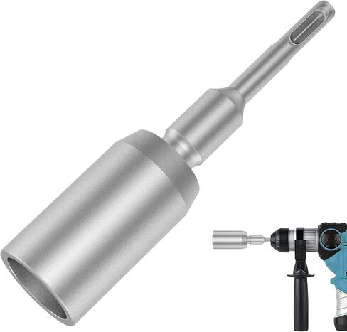 SDS Plus Ground Rod Driver, Grounding Rod, Heavy Duty Forged Steel Drill Bit Driver Tool, Save Time Rotary Hammers and Hammer Drill Rod Converter for Rotary Hammer Drill Ground Rods (Flat) in Saudi Arabia