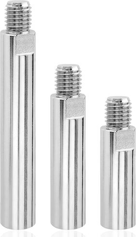 Yakamoz 3 قطع زاوية طاحونة تمديد توصيل قضيب 5/8 "-11 موضوع زاوية طاحونة تمديد رمح الروتاري الملمع تمديد طاحونة المرفقات، الفولاذ المقاوم للصدأ، 3"، 4"، 5-1/2" طول in Saudi Arabia
