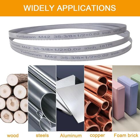 35-3/8 بوصة شفرة المنشار الحزامي 18 TPI لميلووكي 48-39-0529 شفرة المنشار الحزامية المحمولة، 35-3/8 بوصة × 1/2 بوصة × .020 بوصة شفرات المنشار الحزامي 3 عبوات in Kuwait