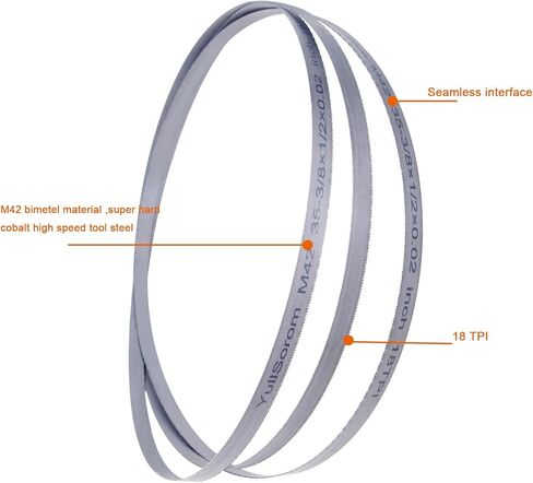 35-3/8 بوصة شفرة المنشار الحزامي 18 TPI لميلووكي 48-39-0529 شفرة المنشار الحزامية المحمولة، 35-3/8 بوصة × 1/2 بوصة × .020 بوصة شفرات المنشار الحزامي 3 عبوات in Kuwait