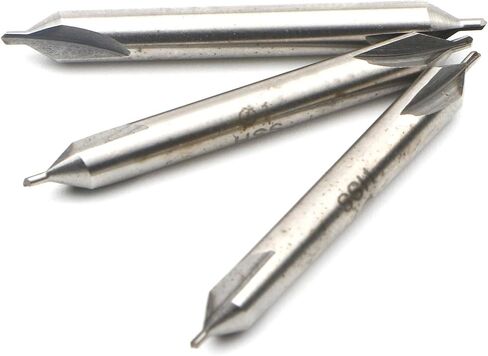 Center Drill Bits, HSS Combined Center Drills Countersinks 60 Degree Angle Bit Set Tool 1.0mm * 4mm, Pack of 10 in Saudi Arabia