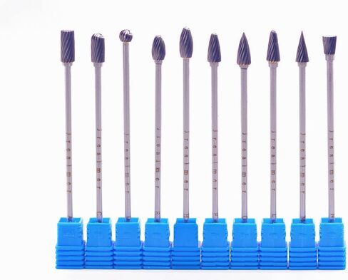 10pcs 1/8" Shank Extend Long Head 4"(100mm) Tungsten Carbide Burr Rotary Burrs for Die Grinder in Saudi Arabia