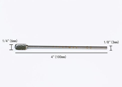 10pcs 1/8" Shank Extend Long Head 4"(100mm) Tungsten Carbide Burr Rotary Burrs for Die Grinder in Saudi Arabia
