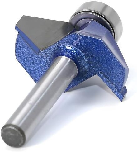 مجموعة لقم توجيه الشطب 45 درجة، ساق 1/4 بوصة، قطر القطع 1/4 بوصة، 5/16 بوصة، 3/8 بوصة، 1/2 بوصة للحواف الزاوية، الحافة النظيفة أو القطع الزخرفية in Kuwait