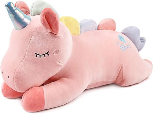 ARELUX 14in Cute Blue Giant Stuffed Unicorn Plush:Soft Animal Hugging Pillow Stuffed Animal, Big Body Plushie,Large Unicorn Toy Room Decor Friends Family Member in Kuwait