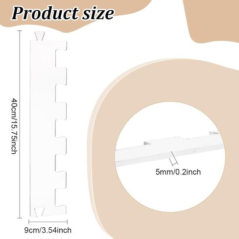 قالب مقبض لوح الفحم الأكريليك مقاس 15.7 × 3.5 بوصة من BENECREAT، قالب أكريليك شفاف مع طبقة واقية لعمال الخشب والصناع in Saudi Arabia