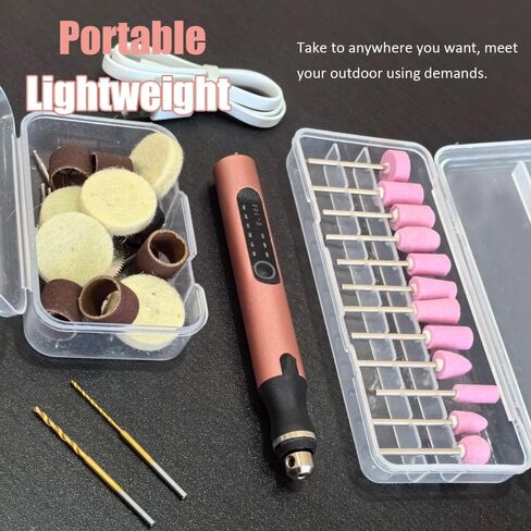 Mini USB Cordless Rotary Tools Kit With Accessories,Small Electric 3-speed Rotary Tool Grinding Bits Set,Portable Rotary Pen For Sanding,Polishing,Drilling,Engraving DIY Model,Handmade Crafts (blue) in Saudi Arabia