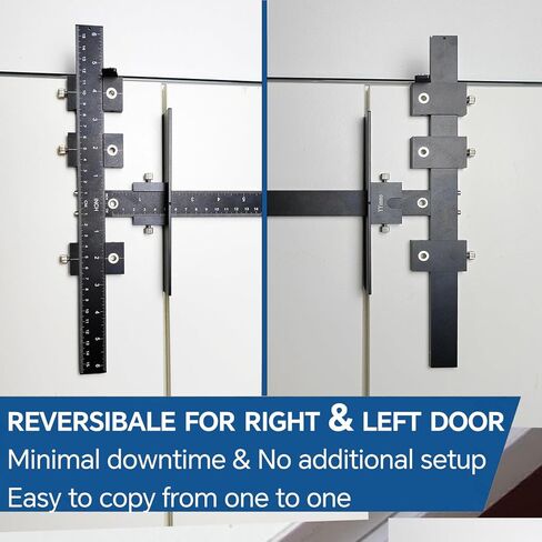 أداة تثبيت أدوات الخزانة، قالب مقبض الخزانة، دليل حفر للتركيب الدقيق للأبواب والدرج، المقابض الأمامية والمقابض، محدد موقع الثقب، قوالب وتد الحفر الخشبية مع صندوق in Kuwait