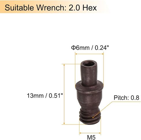 uxcell M5x13-0.8 Carbon Steel Set Screws for Carbide Insert CNC Lathe Turning Tool Holder, 10Pcs in Saudi Arabia