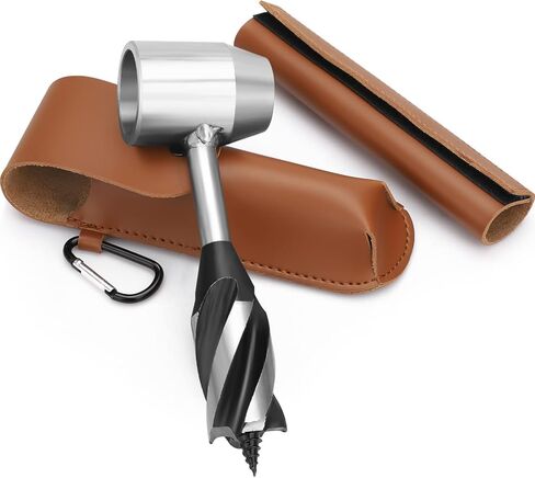 أداة Bushcraft Gear لمستوطني البقاء على قيد الحياة، مفتاح مثقاب يدوي من SUNJOYCO مع ربط مثقاب خشب سكوتش وصانع ثقب يدوي، مثقاب مثقاب للاستخدام في الهواء الطلق والتخييم وحقائب الظهر in Kuwait