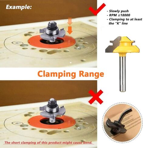 Mesee 45 Degree Lock Miter Router Bit, Carbide Lock Milter Cutter 1/4 Inch Stock Joint Router Bit for Woodworking Cutting Drilling Power Tools (1-3/8 Inch Diameter) in Saudi Arabia