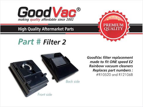 GOODVAC Replacement HEPA Filter for 1-Speed E2 Rainbow Vacuum (E1) Compare to Rexair R7292 and R12107B in Saudi Arabia