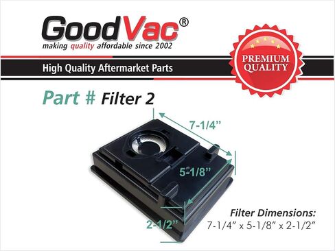 GOODVAC Replacement HEPA Filter for 1-Speed E2 Rainbow Vacuum (E1) Compare to Rexair R7292 and R12107B in Saudi Arabia
