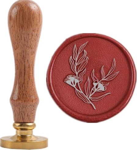 Wax Seal Kit, ONWINPOR 40 Pcs Glue Gun Wax Seal Sticks with Eucalyptus Wax Seal Stamp, Sealing Glue Gun, Wax Seal Molds, Double Sided Adhesive Dots and Wax Seal Pen, Great for Christmas Gift (A02) in Kuwait