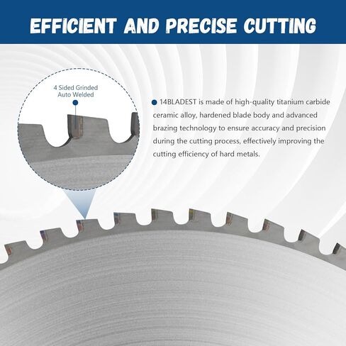 14BLADEST شفرة منشار قطع معدنية مقاس 14 بوصة، مناسبة لمناشير قطع المعادن المتطورة S355CPS S355CPSL S355MCS S380CPS، 14 بوصة × 66 سنًا، 1600 دورة في الدقيقة، حجم عمود مركزي 1 بوصة in Kuwait