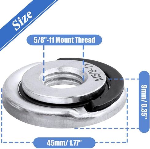 2Pcs Quick Change Angle Grinder Flange Nuts M5/8-11 Angle Grinder Self-Locking Pressure Plate Nuts Replacement Grinder Locking Nuts with Pull Ring in Saudi Arabia