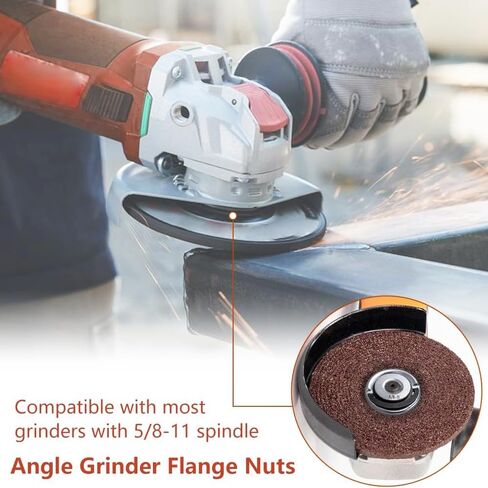 2Pcs Quick Change Angle Grinder Flange Nuts M5/8-11 Angle Grinder Self-Locking Pressure Plate Nuts Replacement Grinder Locking Nuts with Pull Ring in Saudi Arabia