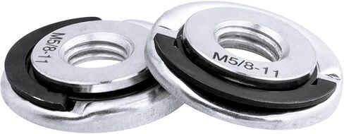 2Pcs Quick Change Angle Grinder Flange Nuts M5/8-11 Angle Grinder Self-Locking Pressure Plate Nuts Replacement Grinder Locking Nuts with Pull Ring in Saudi Arabia