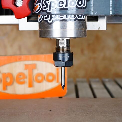 SpeTool 30 Degree V Groove Router Bit with Tiain Coated1/4 Inch Shank, 4-Flute Carbide Chamfer End Mill Carbide V Bit for CNC Engraving and Chamfering Lettering in Saudi Arabia