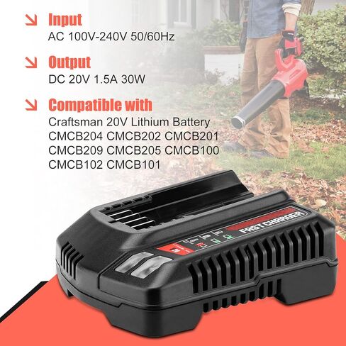 بديل لشاحن بطارية Craftsman 20V CMCB104، متوافق مع بطارية ليثيوم Craftsman V20 in Kuwait