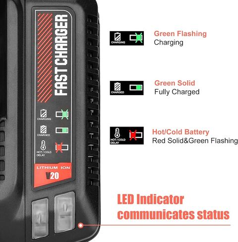 بديل لشاحن بطارية Craftsman 20V CMCB104، متوافق مع بطارية ليثيوم Craftsman V20 in Kuwait