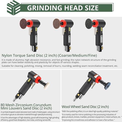 مطحنة زاوية الهواء من EYPINS، مطحنة زاوية هوائية بزاوية 1/4 بوصة 90 درجة شديدة التحمل 20000 دورة في الدقيقة أداة تلميع صنفرة هوائية لطحن الكونتور والتلميع والطحن in Kuwait