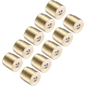 Brass Push Button Grease Oil Cup, | 4x5mm Male Thread | Brass Ball Oiler Nipple - (Applications: for Lubrication System), 10-Pieces