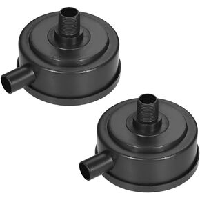 uxcell 2pcs Air Filter Silencer, 1/2 BSP 20mm Thread, 3.15" Height, 4.72" Diameter