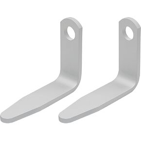 HAKATOP GH5 Small Single Hole Rafter Hook/Hanger for 1/4" NPT Nail Gun Air Fitting - L Shape Aluminum Double Hole Set of 2