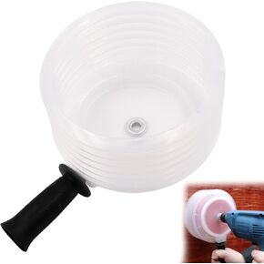 EMVANV Hole Saw Dust Bowl with Handle,Drill Dust Collector Rubber Scalable Dust Cover Collector for Ceiling Cutting Work and Other Drilling Works(Size:125mm)
