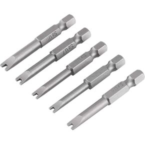 U Shaped Screwdriver Bit Set, 5 Pcs S2 Alloy Steel 50mm Length 1/4" Hex Shank U shaped Magnatic Screwdriver Bits Set U Shaped Magnetic Power Tools