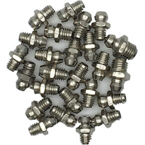 25pcs M6 Straight Brass Zerk Grease Nipple Fittings