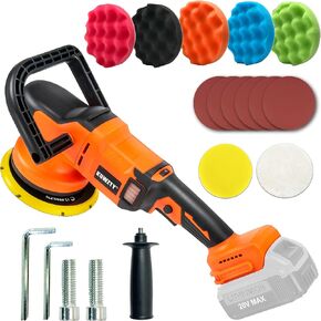 Cordless Orbital Polisher for DEWALT Battery,Brushless Motor Buffer Car Waxer with 6 inche Polishing Disc,for Car Detailing/Polishing/Waxing(Tool Only No Battery)