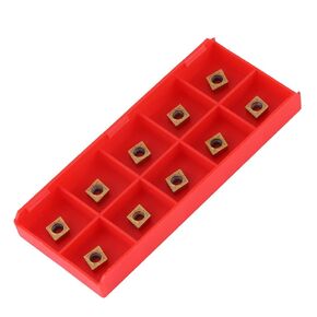 Carbide Tips Inserts, 10 pcs CNC Carbide Tips Inserts CCMT060204-HM YBC251 Carbide Insert Cutter Cutter Indexable Lathe Milling Inserts Turning Tools with Box