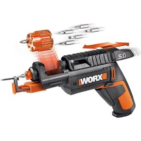 WORX WX255 | 4V Screwdriver | Automatic Bit Change | Screw Adapter | Includes Bit Kit | LED Light | Lightweight and Compact | Screwing Efficiency