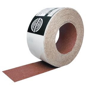 80 Grit PSA Longboard Sandpaper Roll 2-3/4 Inch Wide 20 Yard Long Brown Fused Alumina Abrasive Paper for Woodworking Drywall Metal Resin Polishing Grinding Automotive Sanding