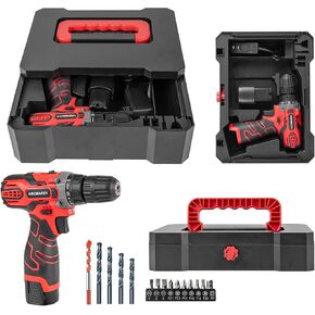 Cordless Power Drill Set, 16.8V Electric Drill Driver Kit, Cordless Power with Battery and Charger,3/8" Keyless Chuck, 2 Variable Speed, 2-Variable Speed Power Drill Kit for Father's Day