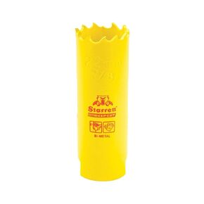 Starrett Bi-Metal Deep Cut Hole Saw with Abrasion Resistant HSS Teeth - Ideal for Cutting Metal, Steel, and Wood - 7/8" (22mm) Diameter, 2" Depth - DCH0078-G