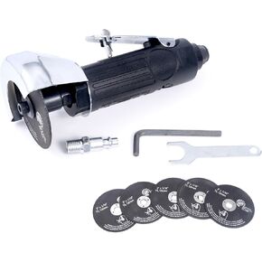3-Inch Air Cut Off Tool, 3" High-Speed Air Cutter, Pneumatic Metal Cutter 20000 RPM, 6Pcs Cut-off Wheel Grinder Sheets Included